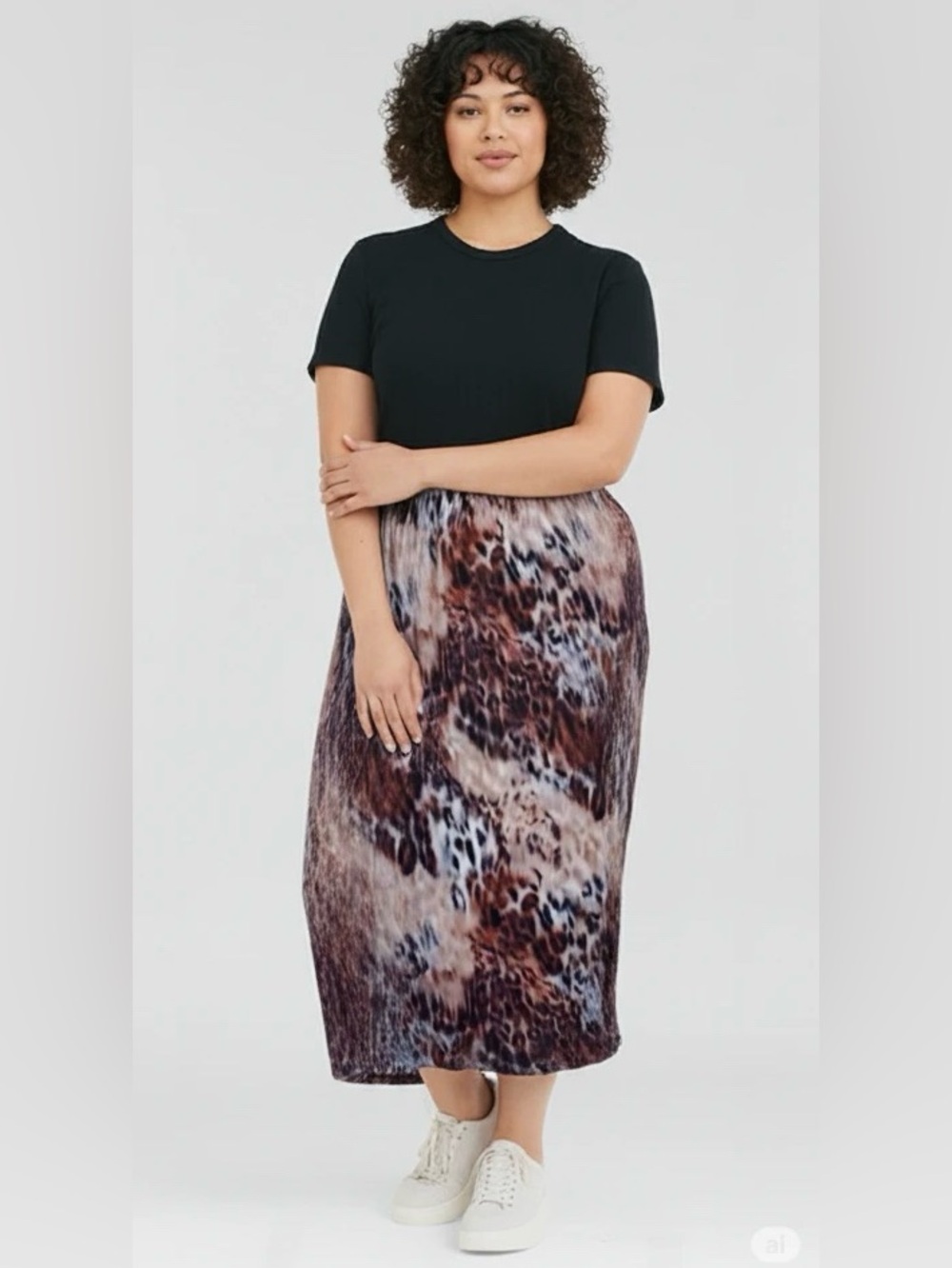 Kathy Ireland Animal Print Skirt